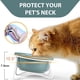 thumbnail image 4 of El gato elevado rueda el alimentador de cerámica del animal doméstico con el soporte del metal, el cuenco inclinado aumentado de la comida y del agua, 4 of 6