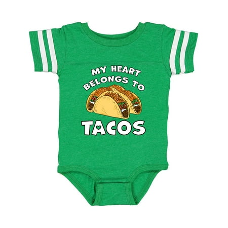 

Inktastic My Heart Belongs to Tacos Gift Baby Boy or Baby Girl Bodysuit