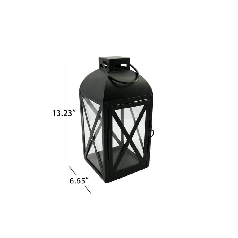 大特価 言い換え Mainstays Decorative Lantern Candleholder Pillar Metal Black フロアスタンド