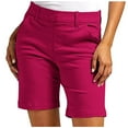 thumbnail image 2 of zbxnLI Bermuda pour Femmes Été Décontracté Taille Haute Jambe Droite Extérieur Randonnée Voyage Shorts avec Poches, 2 of 7