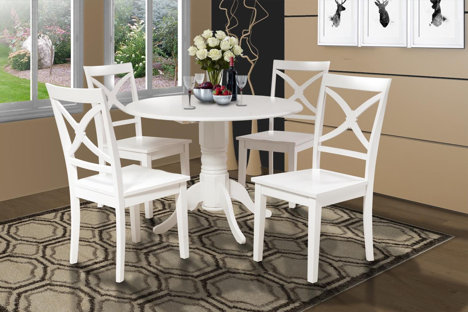 Burlington 5 Piece Small Kitchen Table Set-Kitchen Table And 4 Dining