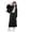 Black, variant on Girls 2 Piece Outfits Fall Stand Collar Zip Up Cropped Windbreaker Jacket and Elastic Waist Cargo Midi Skirt, Kids Casual Streetwear Outfit for School Daily Outdoor Wear(Black,11-13 Years)