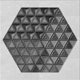 thumbnail image 1 of Ahgly Company Machine Washable Indoor Square Transitional Platinum Silver Gray Area Rugs, 6' Square, 1 of 7
