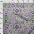 thumbnail image 3 of oneOone Cotton Cambric Green Fabric Morrocon Tiles Diy Clothing Quilting Fabric Print Fabric By Yard 42 Inch Wide, 3 of 4