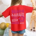 thumbnail image 2 of 2DXuixsh T-Shirt Fille Hauts Décontractés Manches Courtes Ample Doux Blouse T-Shirt T-Shirt pour Enfants Demi-Manches Col Rond T-Shirt à Imprimé Dessin Animé Hauts Rouge Taille 120, 2 of 8