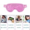 thumbnail image 3 of pitrice Cache-Oeil en Tissu PVC, Bandeau, Compresse Chaude/froide, Cache-Oeil Élastique, Protection des Yeux pour Dormir, Rouge Pâle, 3 of 6