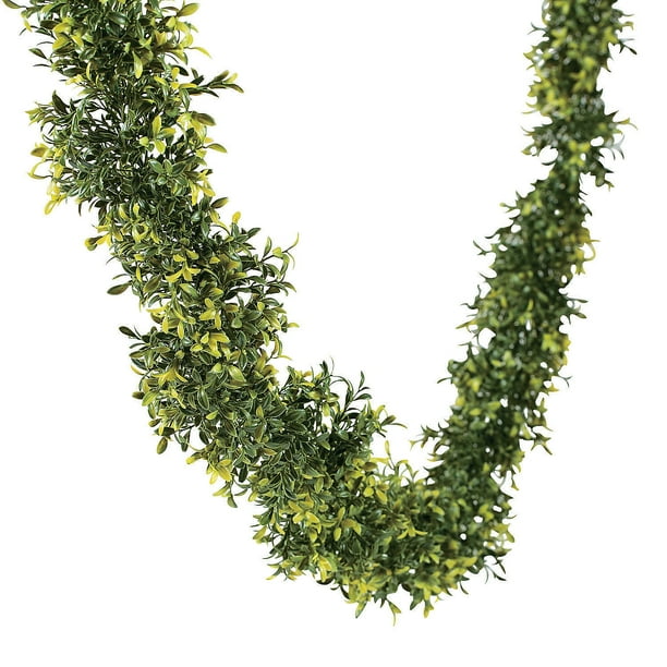 Faux Leaf Plastic Greenery Garland 12Ft Home Decor 1 Piece