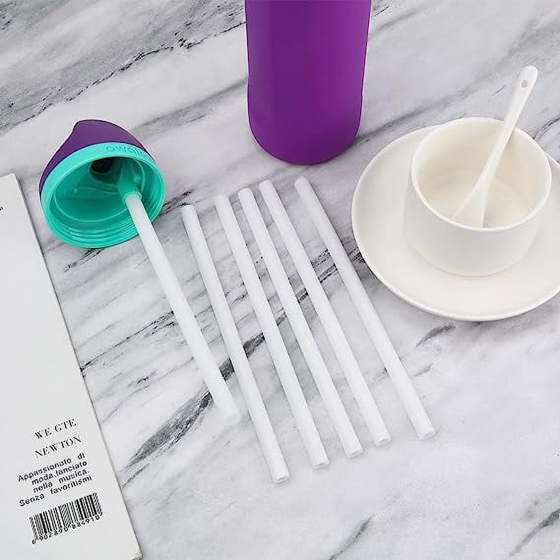 40 oz Replacement Straws for Owala Water Bottle, 6PCS Reusable Plastic  Straws with Cleaning Brush for Owala FreeSip Flip Insulated Stainless Steel