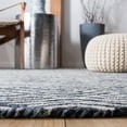 thumbnail image 4 of SAFAVIEH Micro-Loop Hamilton Geometric Area Rug, Dark Blue/Ivory, 9' x 12', 4 of 10