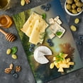 thumbnail image 5 of Nature Cutting Board, River with the Grass in Sun Rays Beams Tree Dramatic Ukraine Rural Print, Decorative Tempered Glass Cutting and Serving Board, Large Size, Multicolor, by Ambesonne, 5 of 5