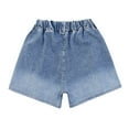 thumbnail image 5 of KAUOD Kids Girls Knee Length Jorts 2025 Trendy Vintage Elastic High Waisted Wide Leg Casual Jean Shorts with Pockets, 5 of 9