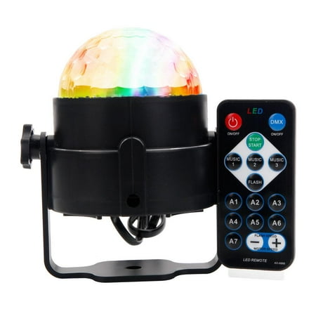Ktaxon Party DJ Ball Projector Light ,3w Led Strobe Lamp with Remote Control ,7 Color Sound Activated Stage Disco Lighting Effect Show Wedding bulb - Color Change Toy