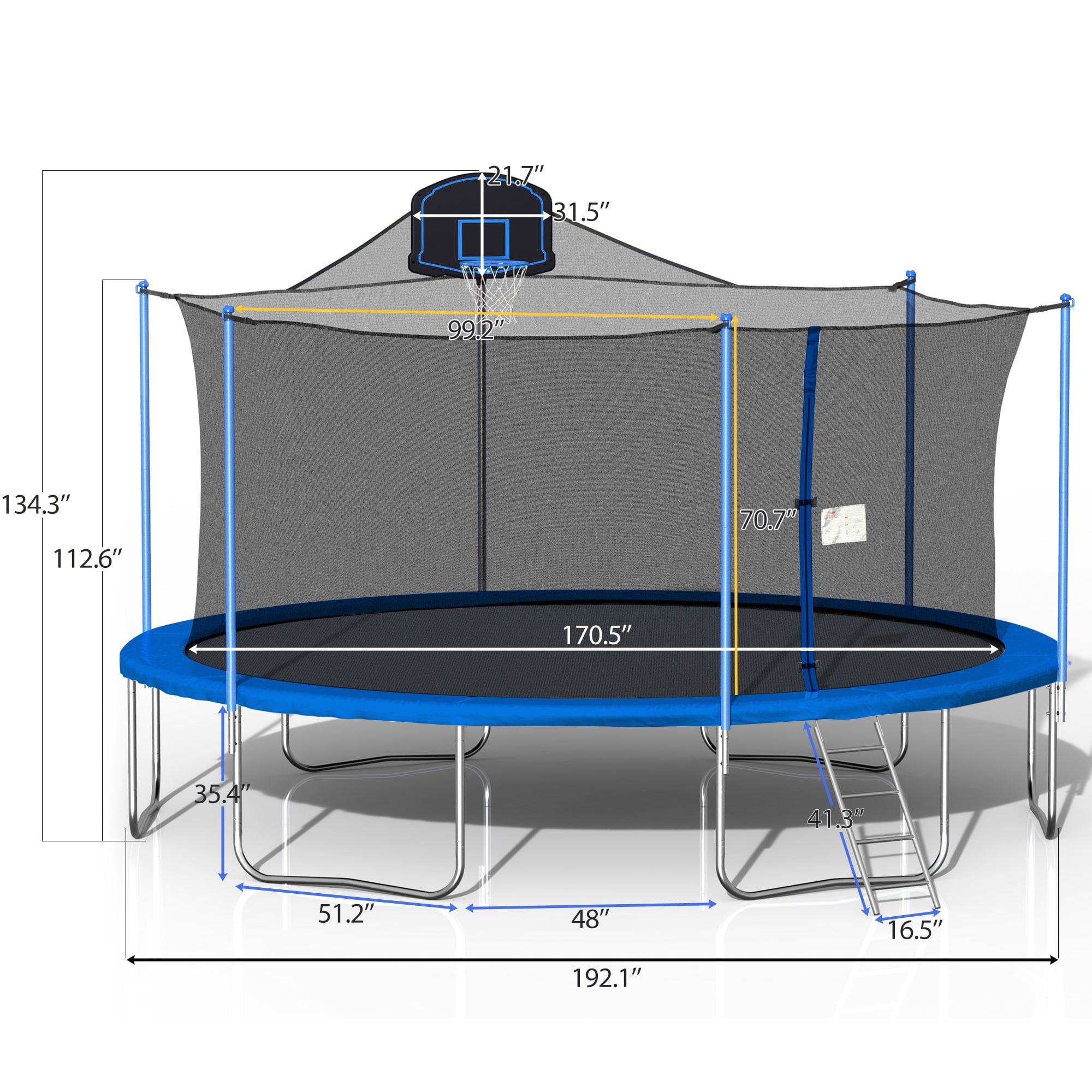 Andoer 16FT TRAMPOLINE BLUE