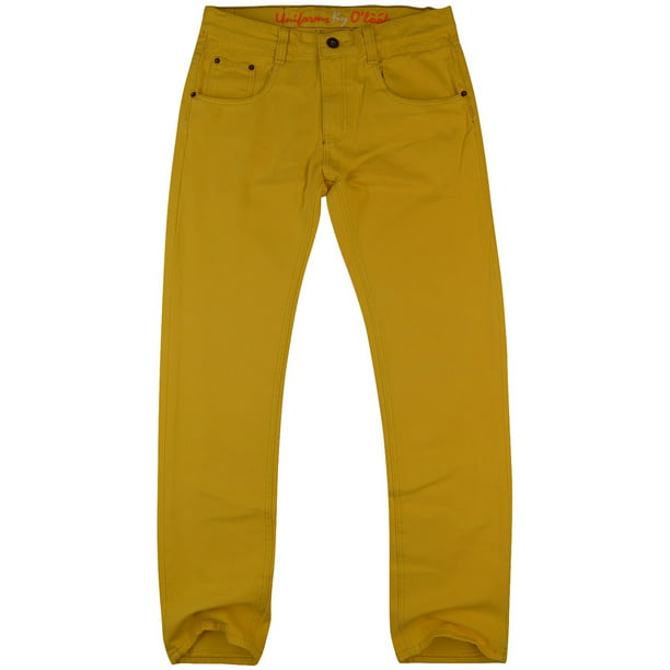 Outlook - O'Look Men's Color Slim Fit Jean Pants 730- 40X33 - Yellow ...