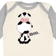 thumbnail image 4 of Inktastic Cow-moo. Boys or Girls Long Sleeve Baby Bodysuit, 4 of 5