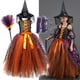 thumbnail image 2 of Disfraz de bruja de Halloween para niñas, Cosplay de bruja malvada, Purim, fiesta de carnaval, Navidad, vestido de tutú para niños pequeños, vestido de Graduación, 2 of 5