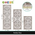 thumbnail image 2 of Farmhouse Kitchen Rugs Sets of 3 Non Slip Washable Kitchen Rugs and Mats Boho Kitchen Mats for Floor Kitchen Runner Rug Kitchen Carpet Rug Runner for Hallways Kitchen Laundry, 2 of 6
