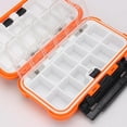 thumbnail image 6 of Double-Sided Fishing Box Organizer,Deep Large Hooks Accessory Storage Trays Case with Adjustable Dividers - Orange,, 6 of 9