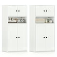 thumbnail image 1 of Gymax 2PCS 44'' Tall Bookshelf w/Doors & Adjustable Shelf for Study Living Room, 1 of 9