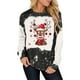 thumbnail image 1 of Sudaderas Navideñas Para Mujer Moda Casual Estampado de Solapa Cuello de Manga Larga Camiseta Suelta Blusa Jersey Tops Odeerbi ODB194441, 1 of 5