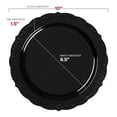 thumbnail image 7 of Smarty 10" Black Vintage Round Disposable Plastic Dinner Plates 120ct, 7 of 7