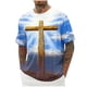 thumbnail image 1 of Blusa de Manga Corta Top de Manga Corta para Hombres, Camiseta de Impresión Cuello Redondo Casual de Moda de Verano, 1 of 5