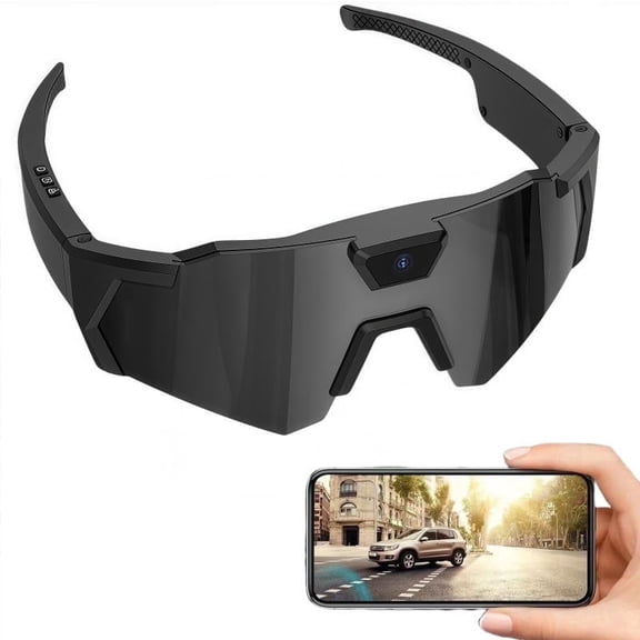 1080P HD Video Recording Sports Sunglasses, 1080P Smart Camera Glasses for Cycling & Outdoor Use