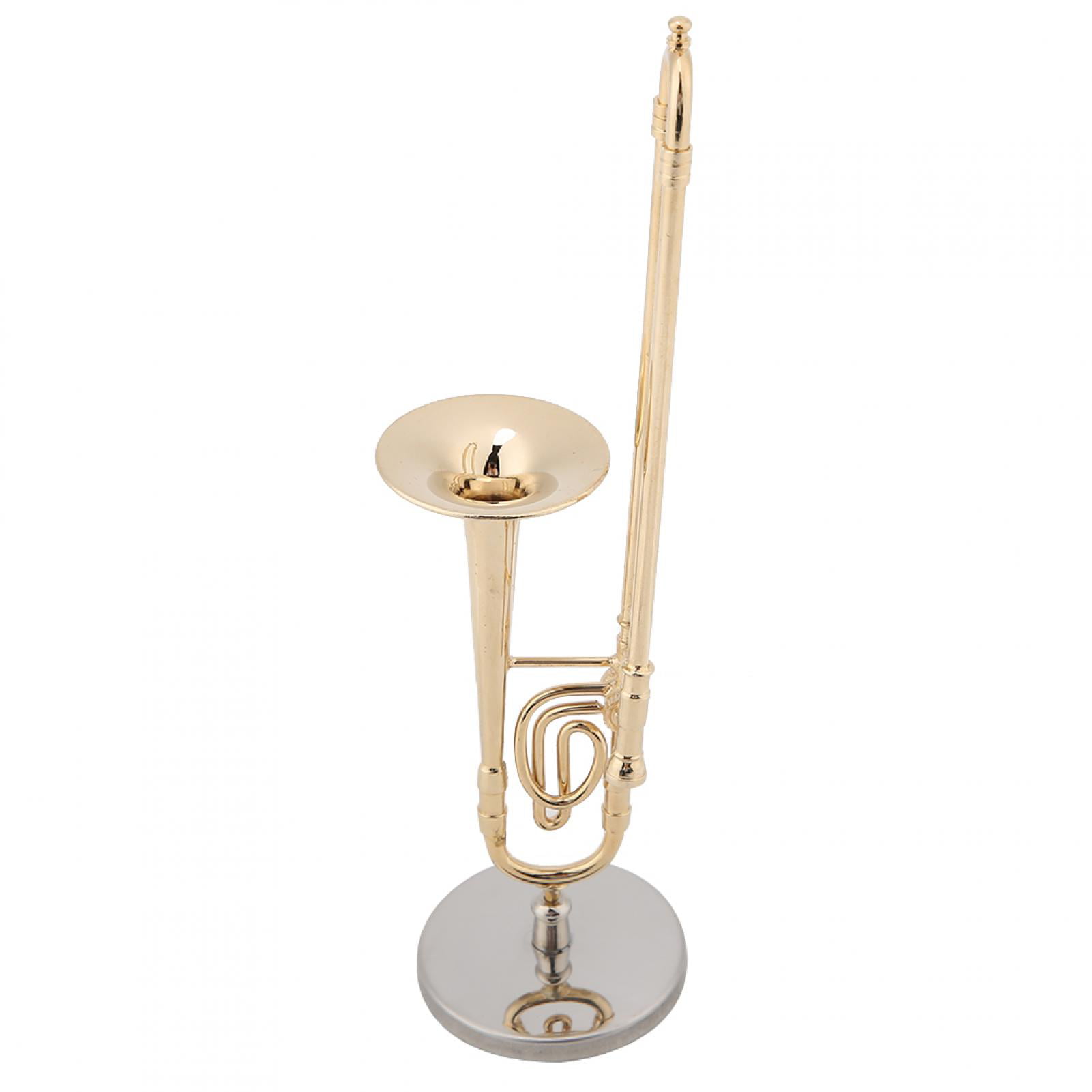 Details about   Beautiful Miniature Trombone Miniature Trombone Model Friends for Music Lover 