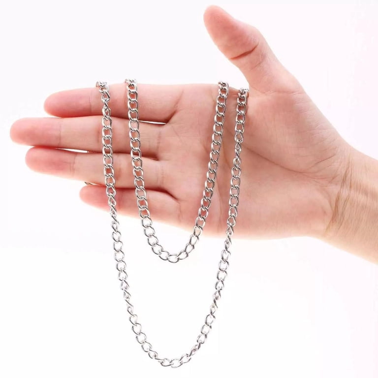 BOSHIYA 17 Inch Wallet Chain For Men & Women - Metal Link Chain With Lobster Clasps, Punk Rock Style