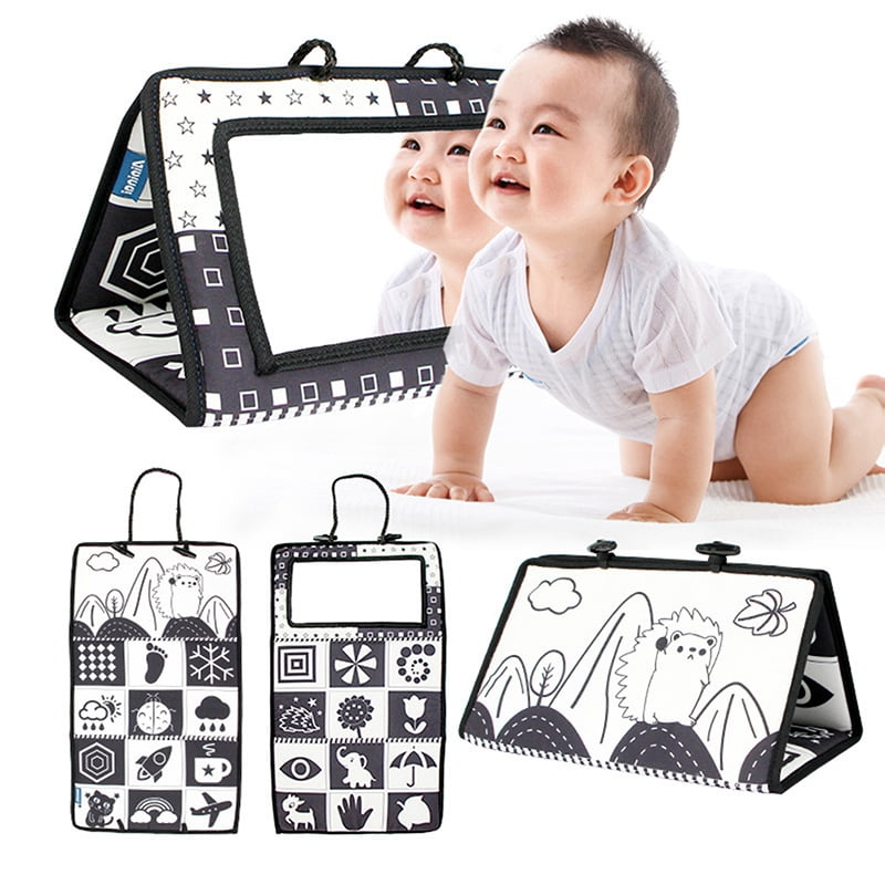 HitUpon Floor Mirror Developmental Baby Mirror Tummy Time Toys Activity