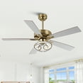 thumbnail image 6 of Parrot Uncle 52" Farmhouse Gold RGB LED Smart Ceiling Fan with Remote Control, Double-Sided Blades, 6 of 20