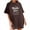 Brown, variant on Oversized T Shirts for Women I Am the Middle Sisiter Print Tops Fun Letter Print T-shirt Top Crewneck Short Sleeve Top