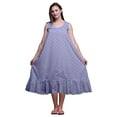 thumbnail image 1 of Bimba Bleu Lavande3 Fruits à Rayures et Baies Rouges Chemises de Nuit en Coton pour Femmes Mi-Mollet Imprimées Robe de Nuit XXX-Large, 1 of 6