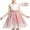 Pink, variant on Juslio Dresses Girls Round Neck Kids Flower Clothing Sleeveless Girl Dress