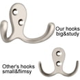thumbnail image 3 of Heavy Duty Double Prong Coat Hooks Wall Mounted with Screws Retro Double Robe Hooks Utility Hooks for Coat, Scarf, Bag, Towel, Key, Cap, Cup, Hat, 3 of 7