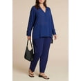 thumbnail image 3 of ELOQUII Women's Plus Size Mandarin Collar Tunic, 3 of 3