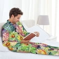 thumbnail image 6 of Honeii Watercolor Blooming Cactus Pattern Mens Pajamas Set,2pcs Men's Lounge Long Sleeve Sleep Shirt and Pajama Bottoms Sleepwear Set,Mens Pjs Sets-X-Large, 6 of 7
