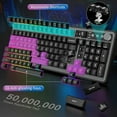 thumbnail image 6 of Gaming Wired Keyboard and Mouse Combo -  Volume Wheel, 14 RGB Backlit, 26-Key Anti-Ghosting, Quiet Typing, Adjustable DPI Mouse for Gaming & Work, 6 of 8