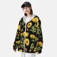thumbnail image 3 of Fotbe Bees and Sunflowers Chaqueta con Protección Solar UPF 50+ para Hombre y Mujer, Camisa con Capucha y Bolsillos-Medium, 3 of 7