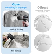 Steamer for Clothes, 1500W Portable Handheld Garment Steamer with Powerful Steam, 15s Fast Heat-up & 3 Steam Settings, 350ml Removable Tank, Black