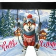 thumbnail image 4 of Hello Welcome Winter The Ski Shiba Inu Snowy Day All Over Print Boxer Briefs Underwear for Men Dad Shibas Dog Lovers Gifts Idea - 13013, 4 of 6