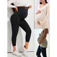 thumbnail image 6 of Takusun Maternity Leggings Over The Belly Buttery Soft Workout Activewear Yoga Womens Pregnancy Pants, 6 of 8