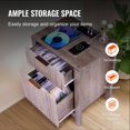 thumbnail image 4 of Table de Chevet Style Ferme avec Ports USB et Prises Ensemble de 2 Gris, 4 of 6