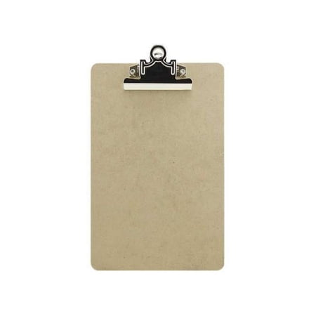 Charles Leonard Memo Size Masonite Clipboard, Two Sided Smooth, Brown, 6 x 9.5 Inch, 1 Each (89001)