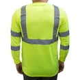 thumbnail image 3 of NY Hi-Viz Workwear Class 3 High Vis Reflective Long Sleeve ANSI Safety Shirt  L9092- Lime / 2XL, 3 of 5