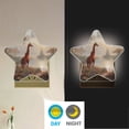 thumbnail image 2 of Star Night Light Auto On/Off Plug-in Wall Light with Light Sensor Warm White LED for Home Party Oil Painting Of Giraffe, 2 of 6