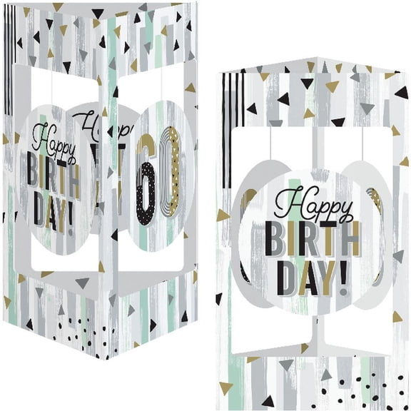 Minted Milestone Birthday 3D Centerpiece Set with Age Number Stickers