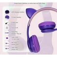 thumbnail image 5 of Queen.Y Over-Ear Cat Ear Wireless Headset with Microphone, Purple, 5 of 5
