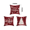 thumbnail image 2 of Nkmbld Christmas Decorations Throw Pillow Covers Set 3 Pack Used for Winter Xmas Decor, Christmas Velvet Pillow Cases for Sofa Home Decoration, Red, 2 of 6