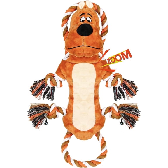 Dog Plush Toy for Large Aggressive Chewers,Indestructible Dog Squeaky Toys,Stuffed Animals Toys with Cotton Material and Crinkle Paper